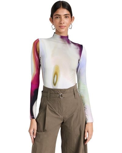 Silvia Tcherassi Sivia Tcherassi Oante Fu Coverage Bodysuit Iridescent Marbe - Multicolor