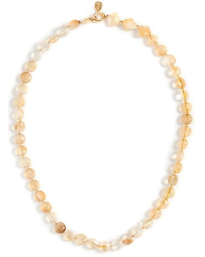 Chan Luu And Mother Of Pearl Clovers Necklace - White