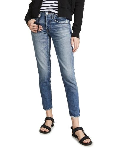 Moussy Vienna Tapered Jeans - Blue