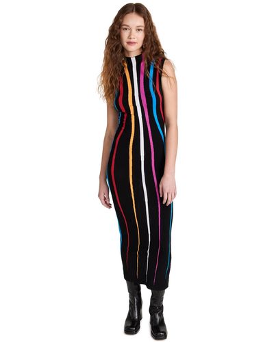 Victor Glemaud Victor Gleaud Sleeveless Ock Neck Full Length Dress - Multicolor