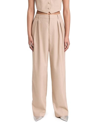 Wayf Dolly Pleated Pants - Natural