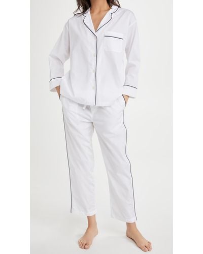 Sleepy Jones Marina Pyjama Set - White