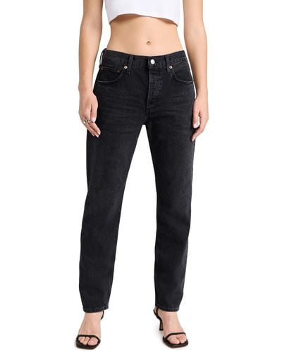 Agolde Parker Long Jeans - Black