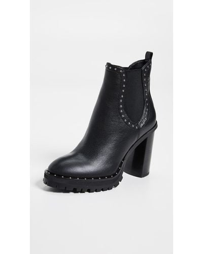 Rebecca Minkoff Edolie Block Heel Chelsea Boots - Black