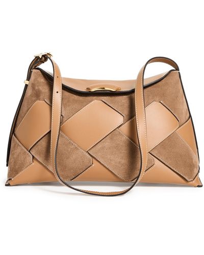 3.1 Phillip Lim Id Soft Shoulder Bag With Woven Combo - Natural
