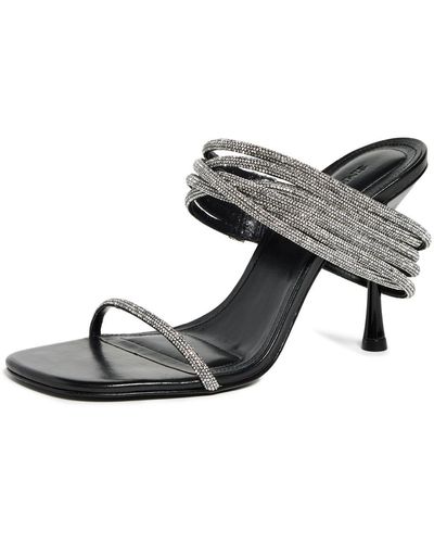 Jonathan Simkhai Infinity Crystal Strap Siren Sandals - Black