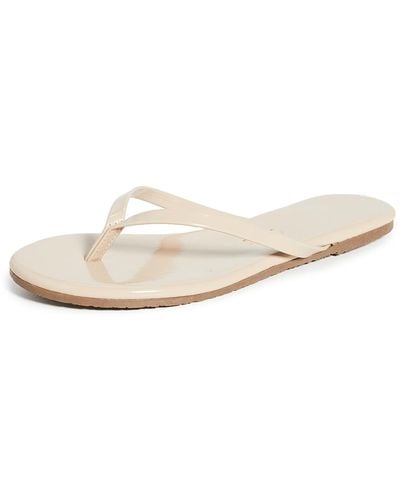 TKEES Foundations Gloss Flip Flops - White