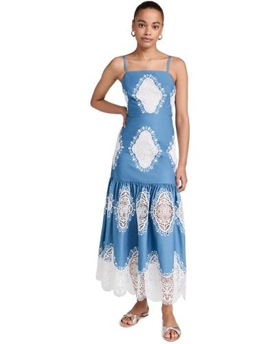 Borgo De Nor Cordiela Lace Dress - Blue