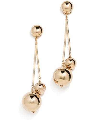 Carolina Herrera Double Ball Earrings - White