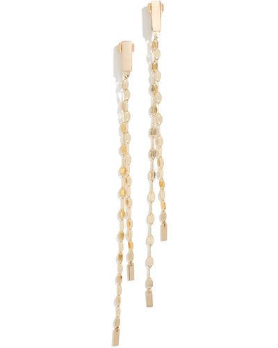 Lana Jewelry 14k Blake Linear Bar Earrings - White
