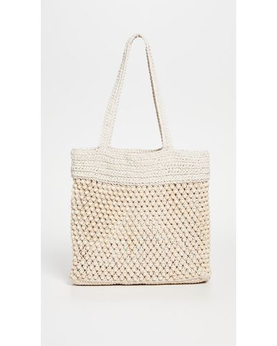 Madewell The Beaded Crochet Tote Bag - Natural