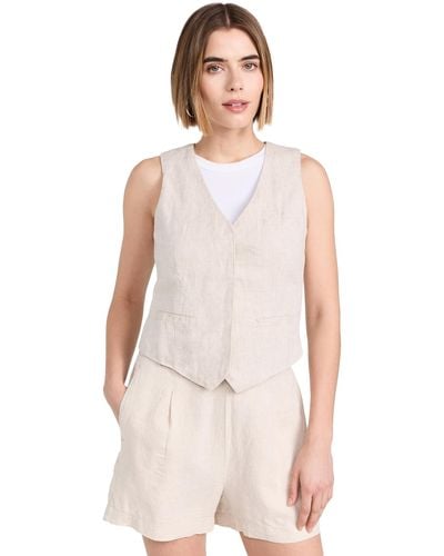 Madewell Single-breasted Vest - Natural