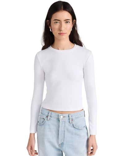 PERFECTWHITETEE Perfecttee Foxx Ribbed Ong Eeve - White