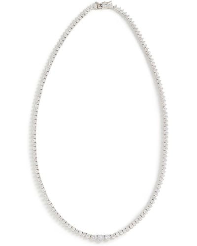 Shashi Tennis Necklace - White