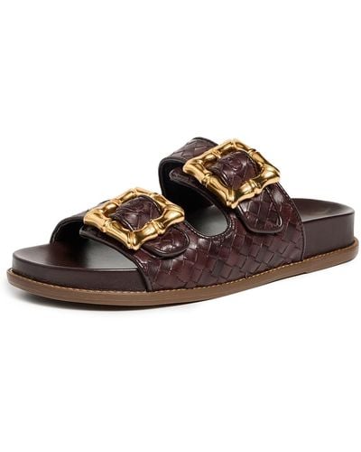 SCHUTZ SHOES Enola Woven Sandals 8 - Brown