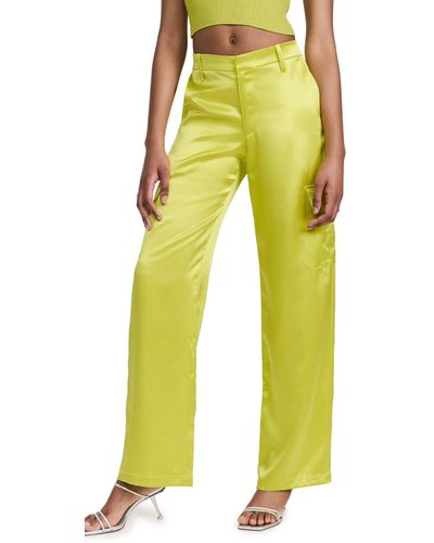 SPRWMN baggy Low Rise Cargo Pants - Yellow