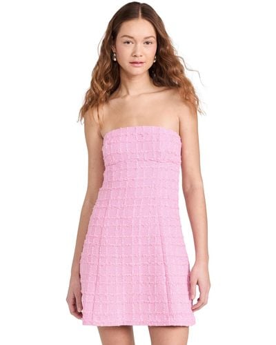Amanda Uprichard Aanda Uprichard Kelsey Dress In Tweed - Pink