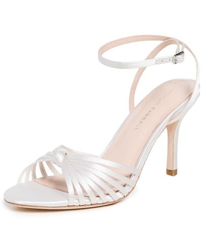 Loeffler Randall Ada Leather Knot High Heel Sandals 8 - White