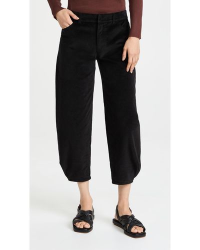 Tibi Stretch Velveteen Brancusi Pants - Black