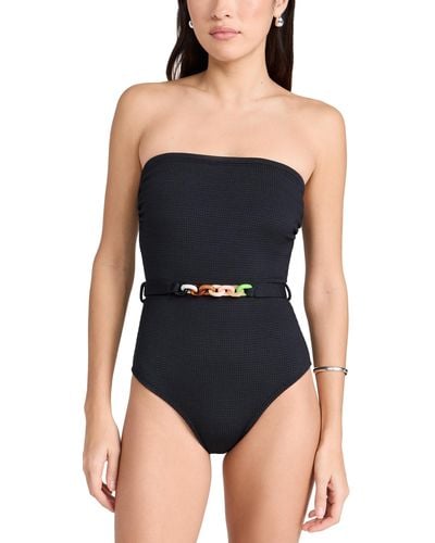 Shoshanna Belted Classed One Piece - Black