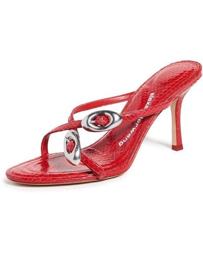 Alexander Wang Dome 85 Strappy Slide Sandals - Red