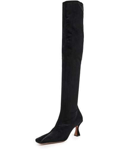 MANU Atelier Over Knee High Stretch Duck Boots - Black