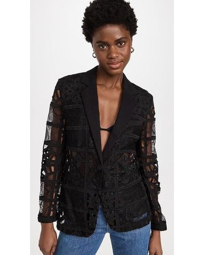 Alexis Harlie Lace Blazer - Black