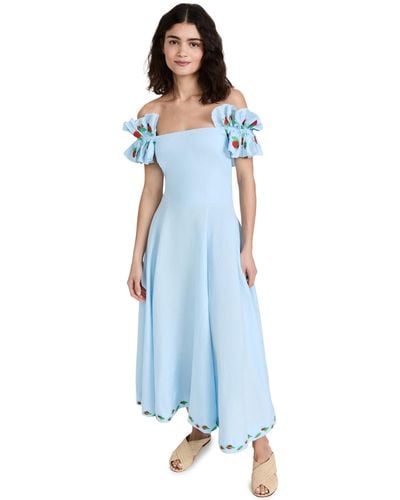 FANM MON Aanya Dress Ight Agoon - Blue