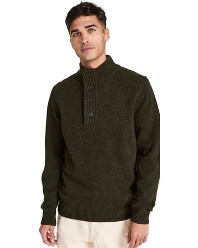 Barbour Patch Half Zip Sweater - Green