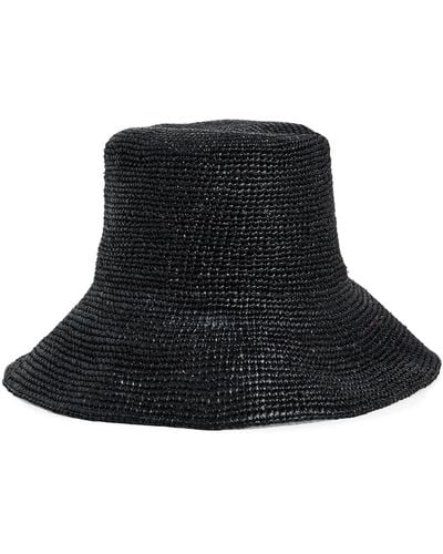 Jenni Kayne Crochet Raffia Sun Hat - Black
