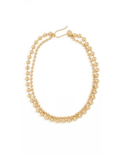 Alexa Leigh Layered Ball Chain Necklace - White