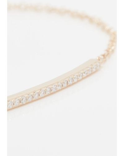 EF Collection 14k Diamond Bar Chain Bracelet - White