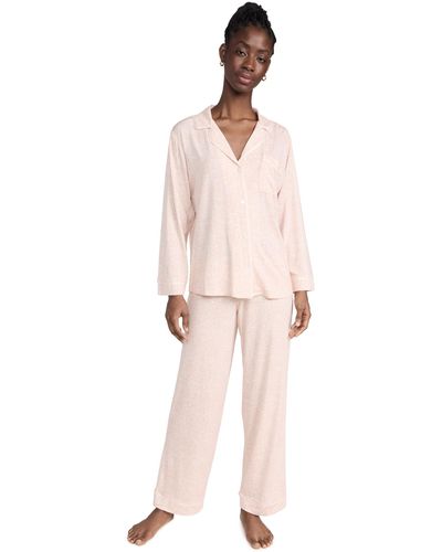 Eberjey Gisele Printed Long Pj Set - Natural