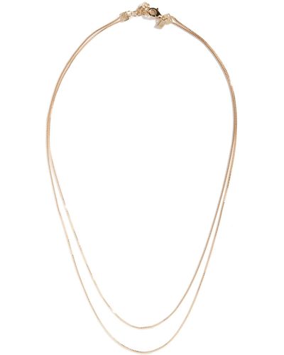 EF Collection 14k Double Strand Liquid Necklace - White