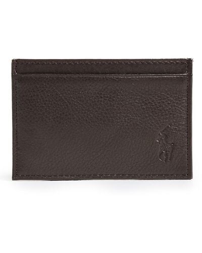 Polo Ralph Lauren Pebbled Leather Slim Card Case - Black