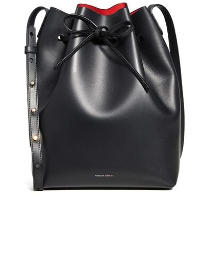 Mansur Gavriel Leather Bucket Bag - Black