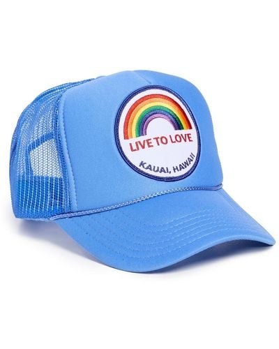 Aviator Nation Live To Love Trucker Hat - Blue