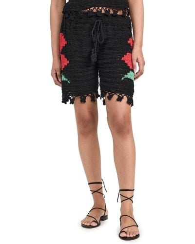 Celiab Crochet Shorts - Black