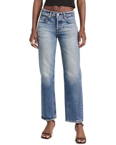 Moussy trigg Straight Jeans - Blue