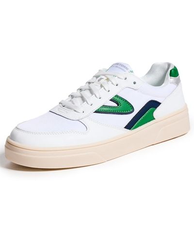 thumbnail image 2 of White Green Navy Harlow Elite Sneakers 2 of 11