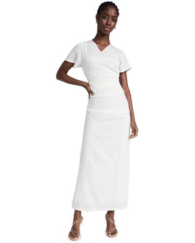 Proenza Schouler Sidney Dress In Silk Viscose - White