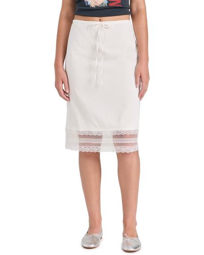 Reformation Emery Midi Skirt - White