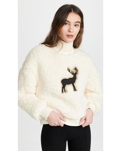Goldbergh Deer Teddy Sweater - White