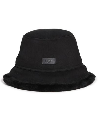 UGG Sheepskin Bucket Hat - Black