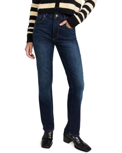 DL1961 Patti Straight: High Rise Vintage 31' Jeans - Blue