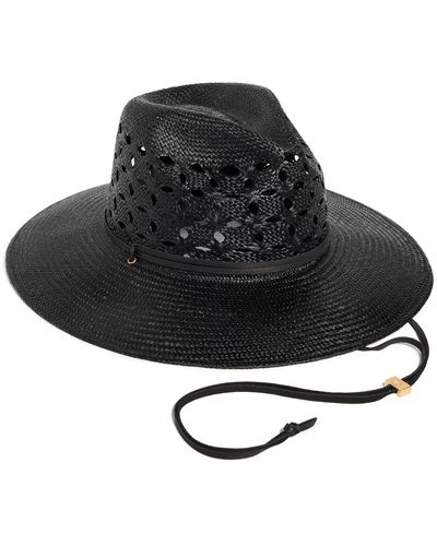 Freya Hawthorne Straw Hat Back - Black