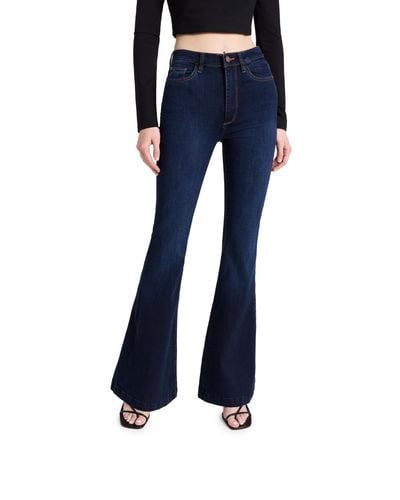 DL1961 Rachel Ultra High Rise Flare Jeans - Blue