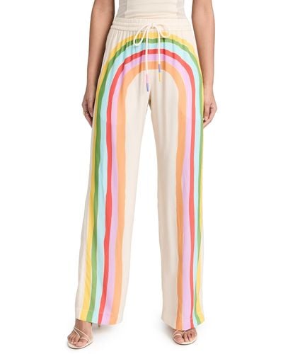 Mira Mikati Stripe Print Pajama Style Pants - Multicolor