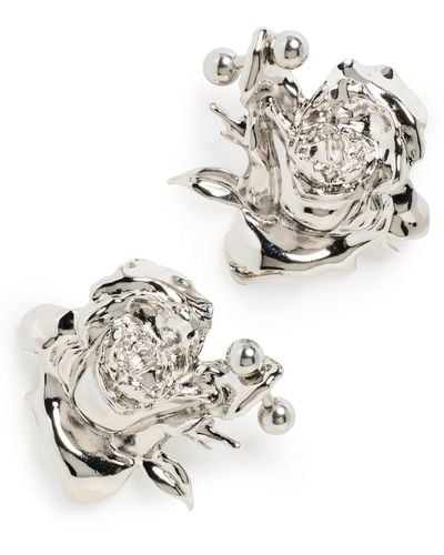 Justine Clenquet Juliet Earrings - White