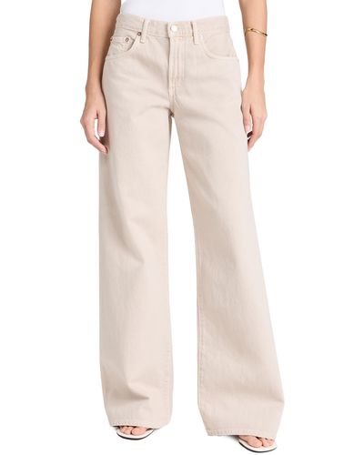 Agolde Clara Low Rise baggy Flare Jeans - Natural